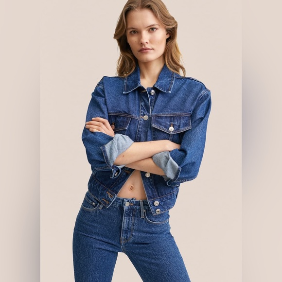 MANGO Oversize denim jacket - Picture 2 of 12